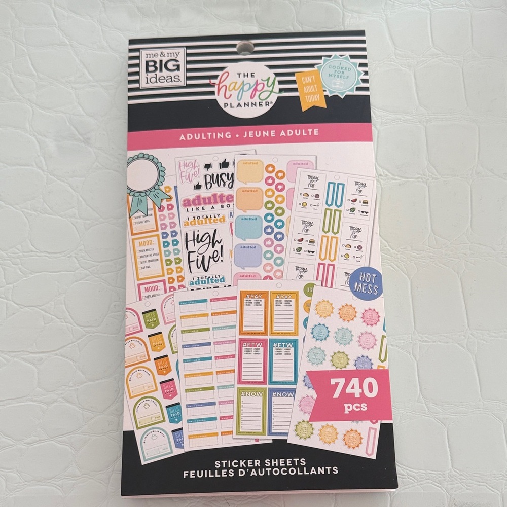 The Happy Planner Adulting Stickers - Vibrant Multicolor Set